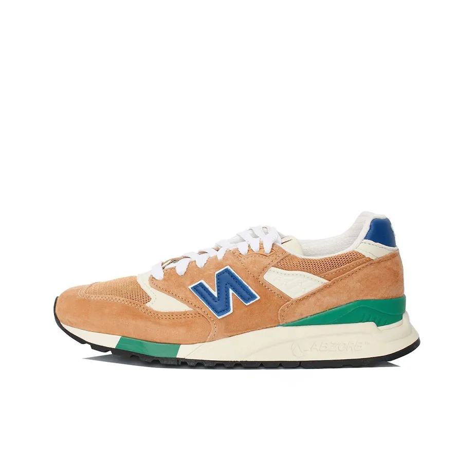 New Balance NB 998 Устойчивый к истиранию Низкий Топ Повседневная Городская Коммутерская Беговая Обувь Мужская Коричневый Синий Зеленый