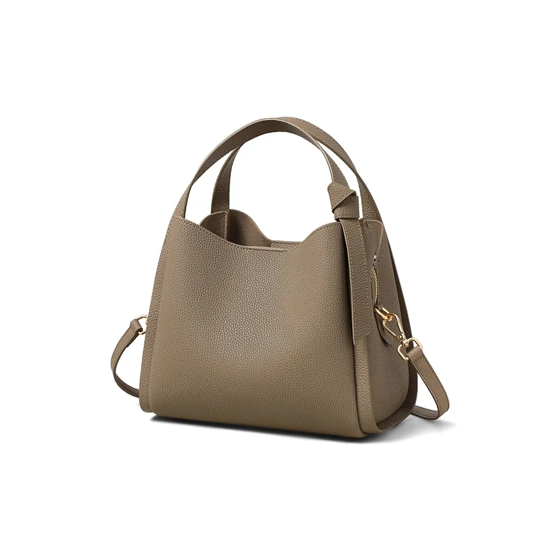 EBLAN Коровья кожа Сумка Стандартная Женская Слоновая серо Экрю