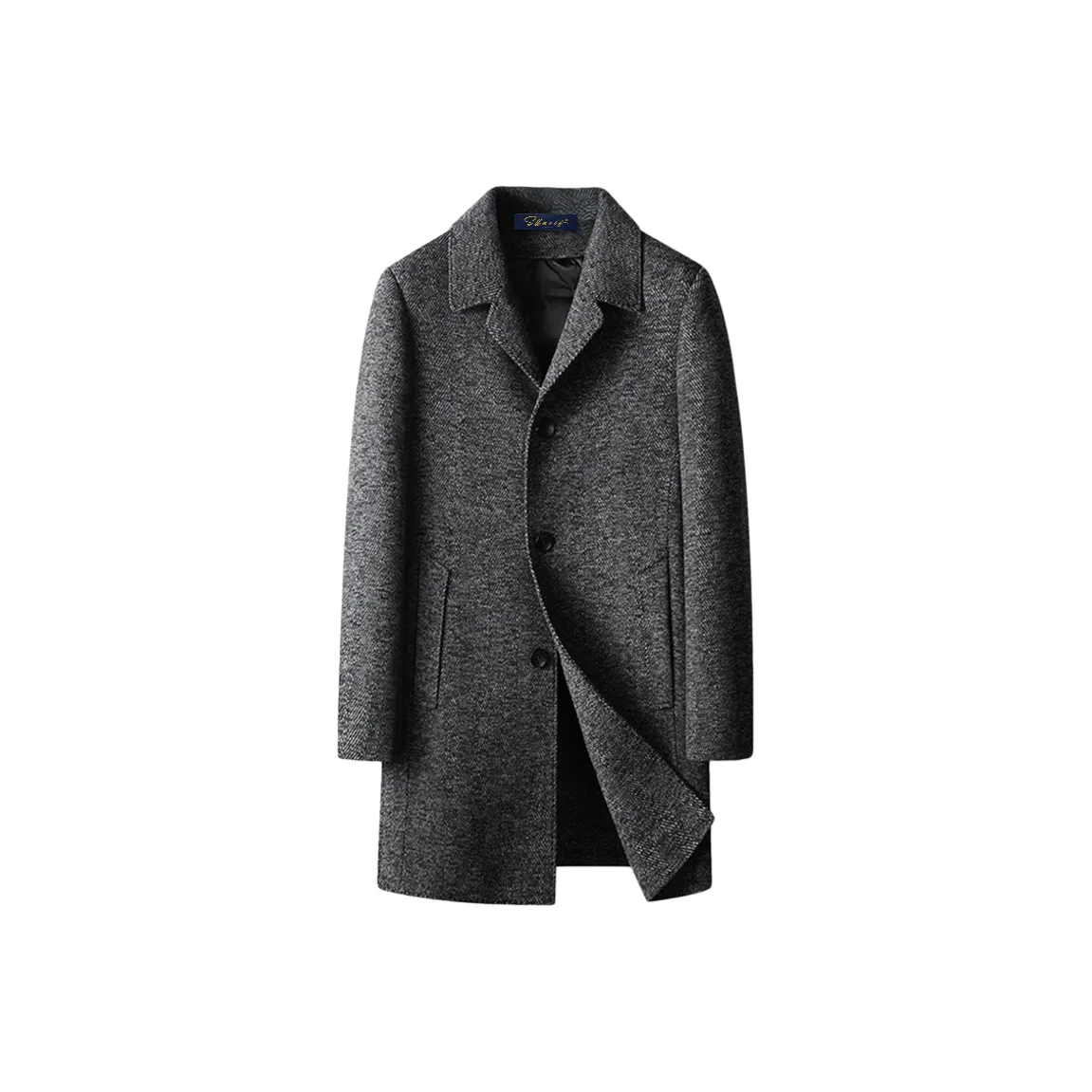 SLLAVIF Черный Серый Цвет Мужское Пальто