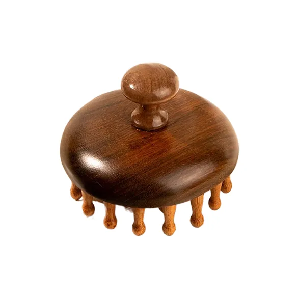 QINGYING Золотистый Сандаловое дерево Круглый Массажная Расческа для Лба