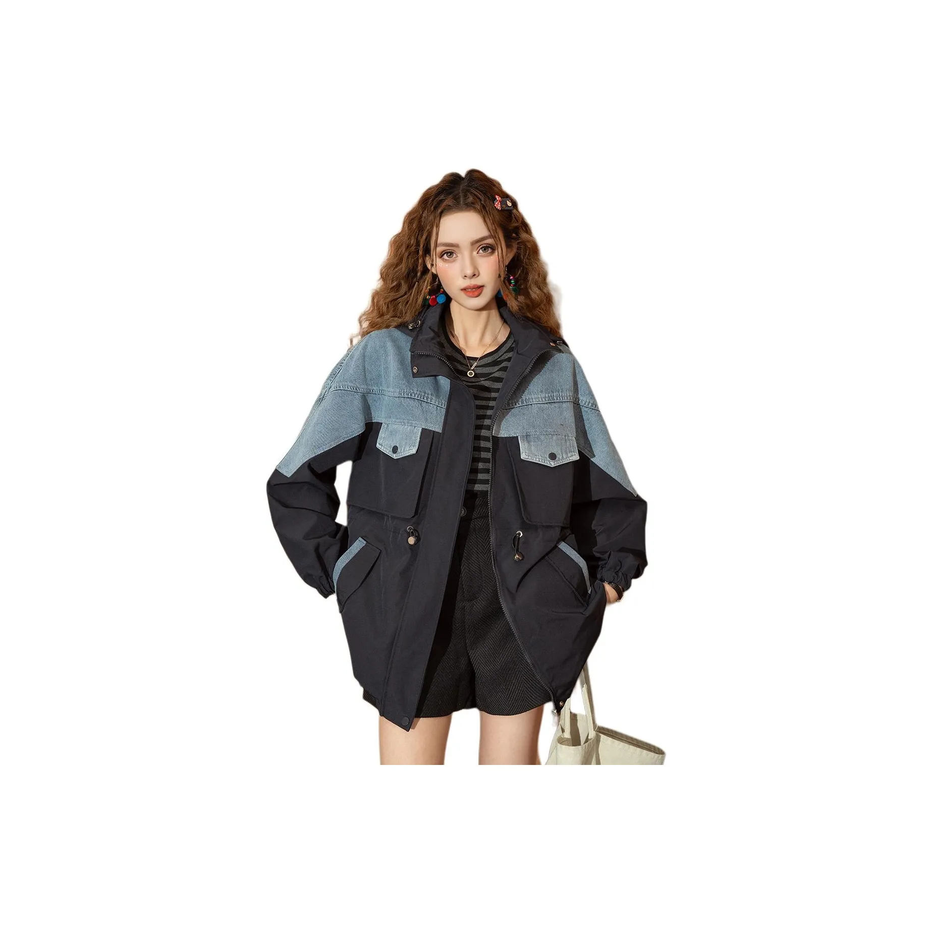 FAWENXIANGZI Джинсовая куртка Женская