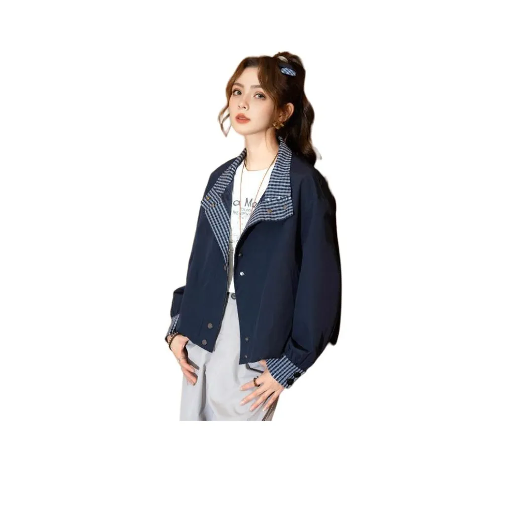 FAWENXIANGZI Темно-синие женские куртки