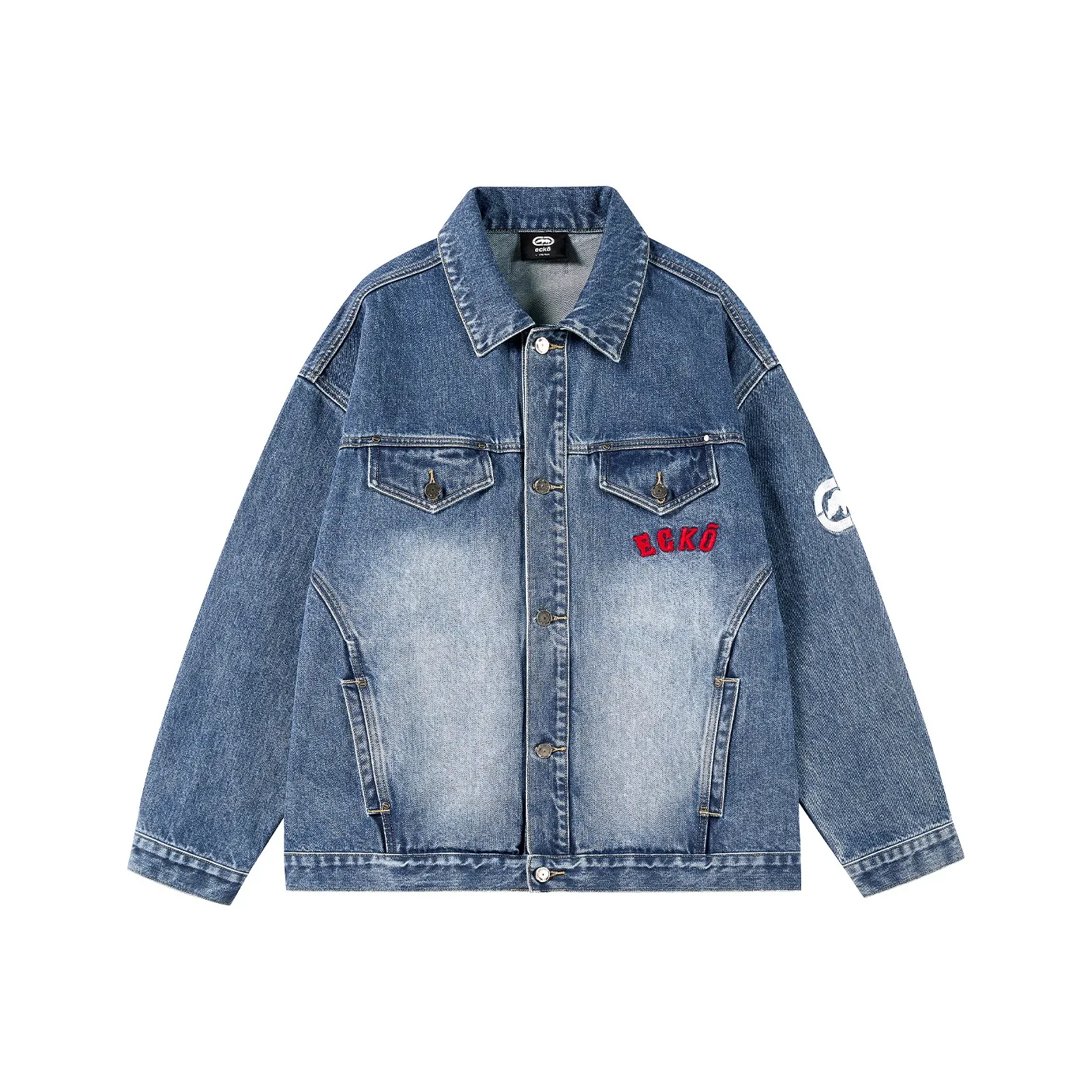 Ecko Джинсовый Синий Унисекс Джинсовые Куртки