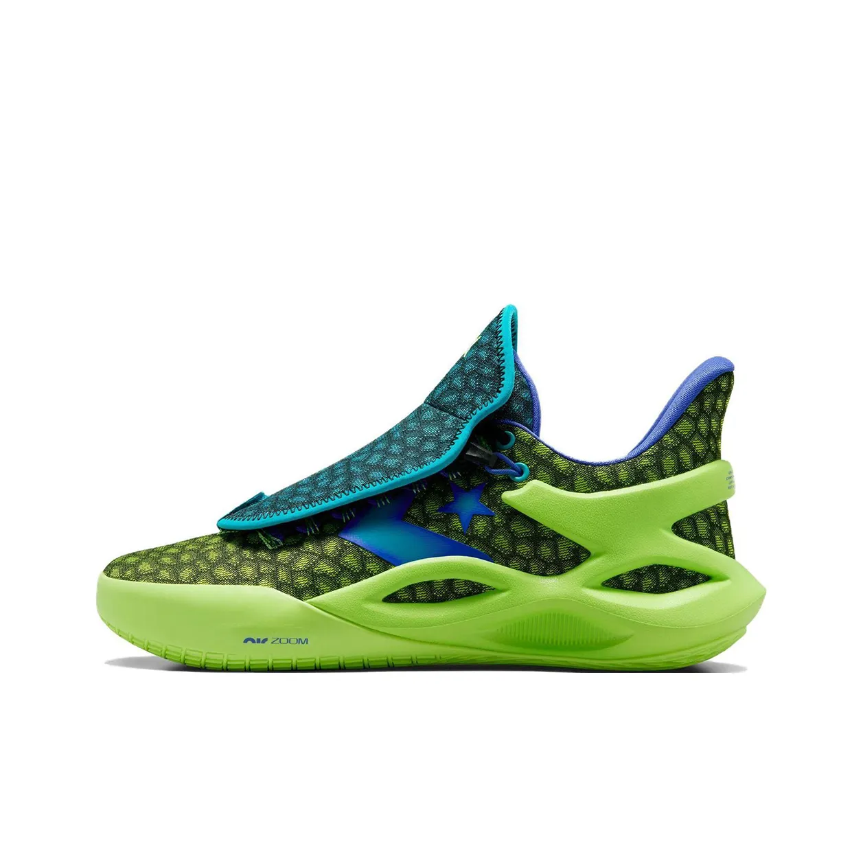 Конверс ALL STAR BB TRILLIANT CX Устойчивый к истиранию Низкий Топ Баскетбольные кроссовки Унисекс Синий Зеленый