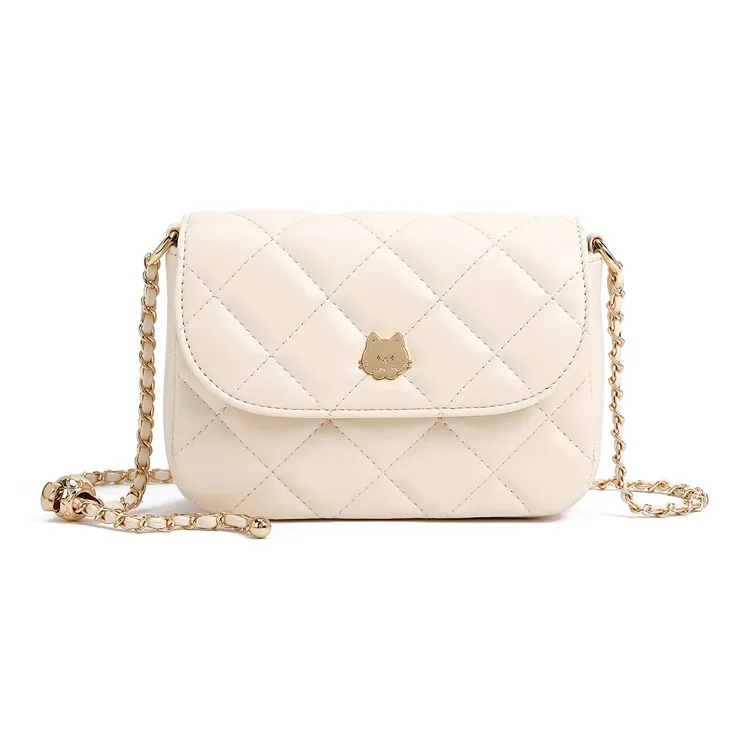 Jade En Plus ПУ (полиуретан) Сумка через плечо Стандартная Женская Кремово-белая