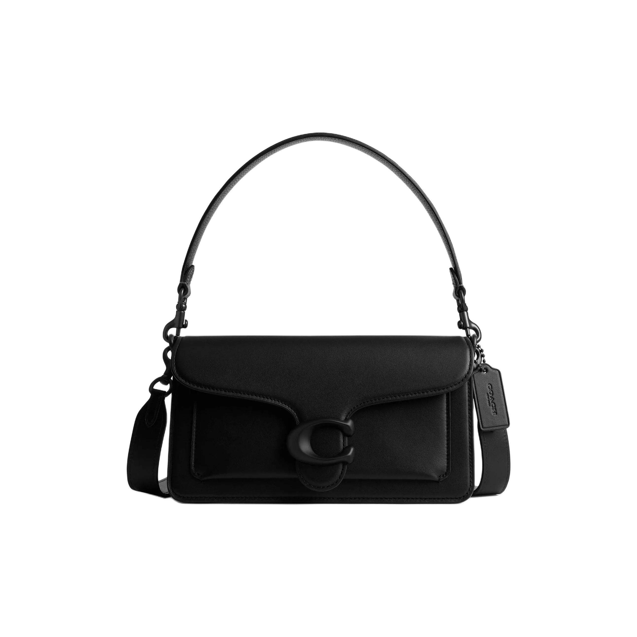 COACH Tabby Корова Кожа Плечевая Сумка Женская Черная