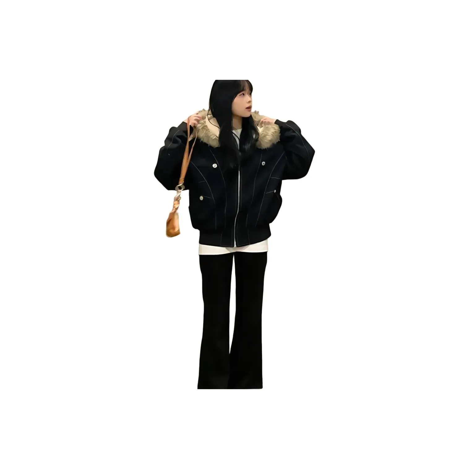 PAZZO Армейский зеленый Женские пуховики