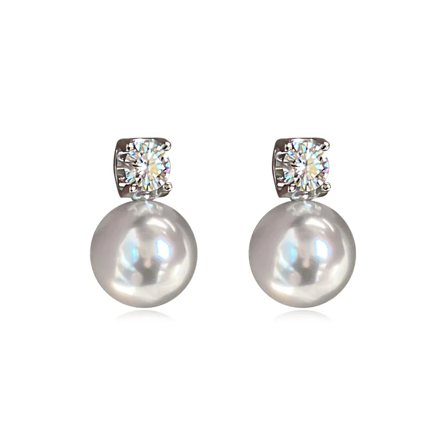 WAW Серьги-гвоздики из меди с золотым покрытием женские