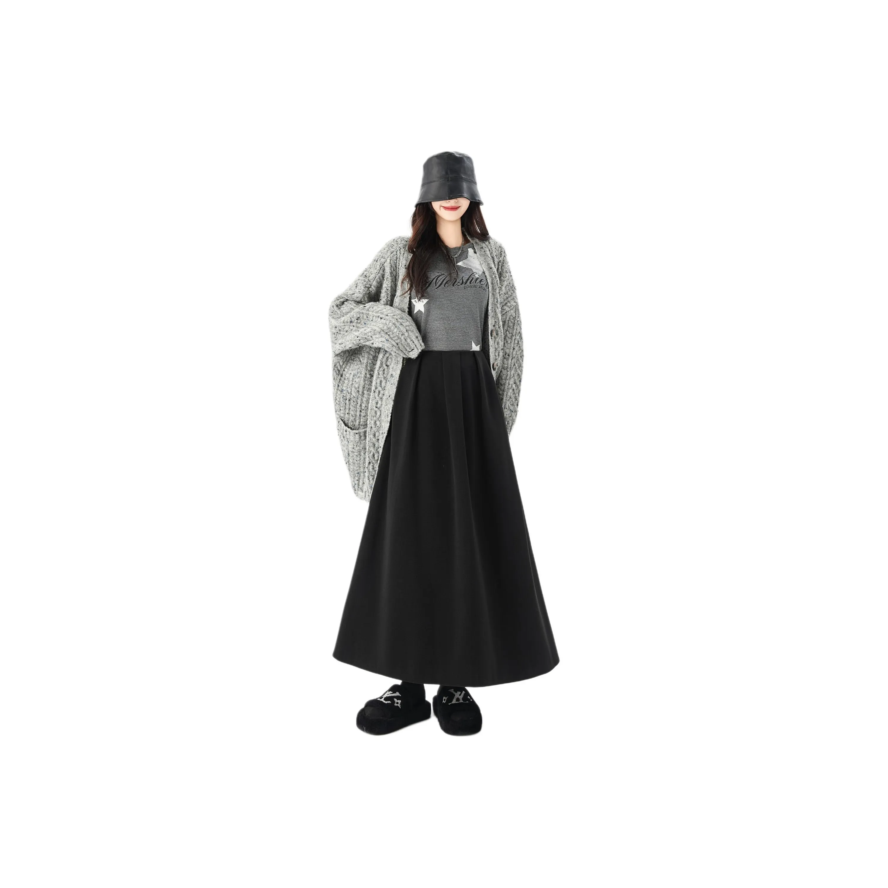 JECCI FIVE Повседневный Длинный Юбка Женские