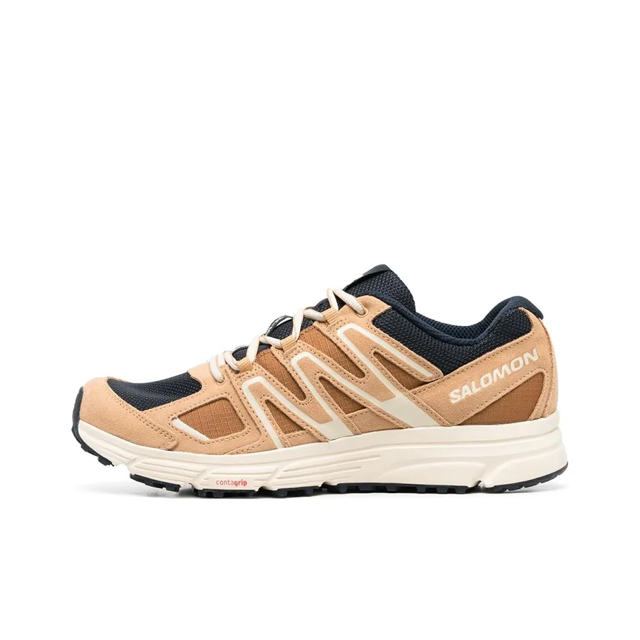 SALOMON X Mission 4 Slip-Resistant Abrasion-Resistant Low Top Streetwear Men's Brown White SALOMON X Mission 4 Противоскользящий устойчивый к истиранию низкий топ уличная обувь мужской коричневый белый