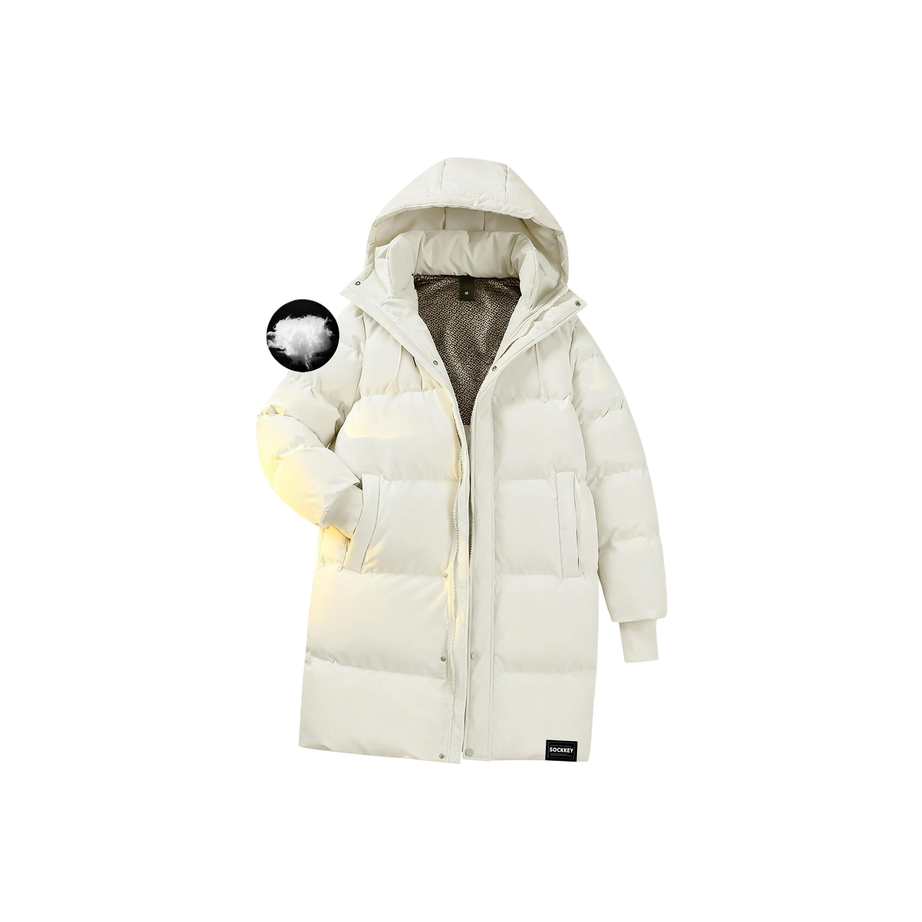 SOCKKEY Хлопковый пуховик пальто унисекс