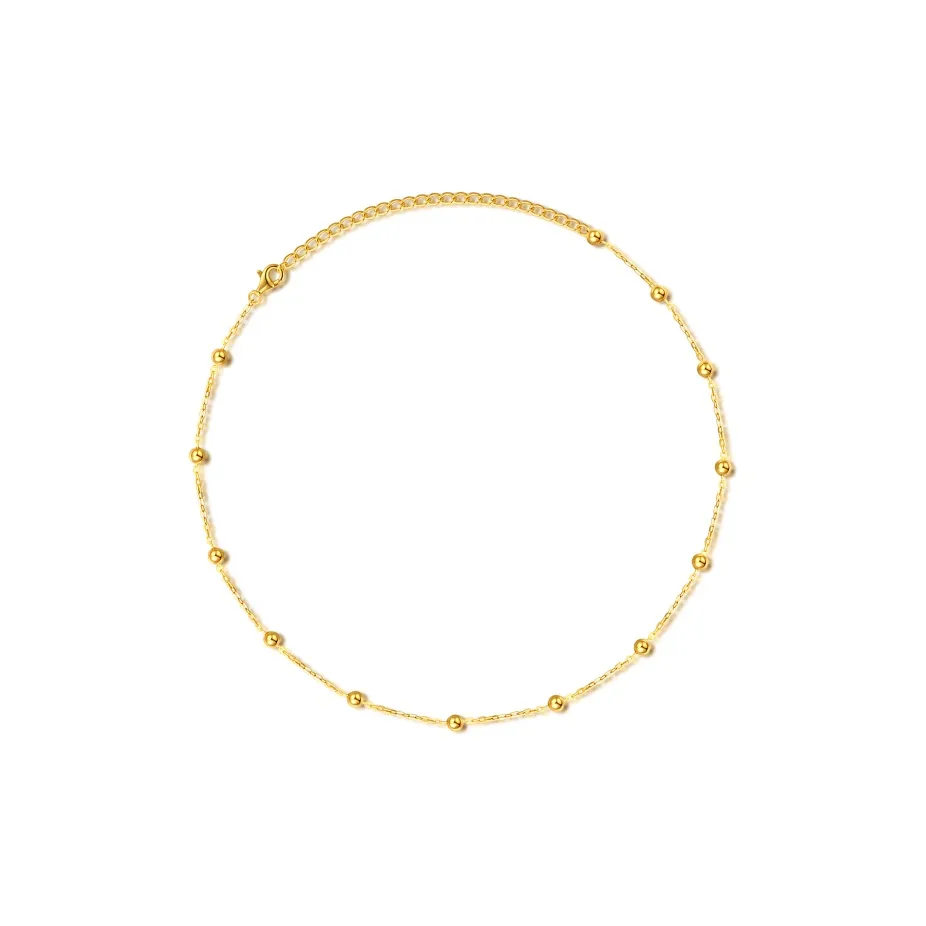 Retro Chic Золото с покрытием Серебро S925 Гипсофила Ожерелье Женское