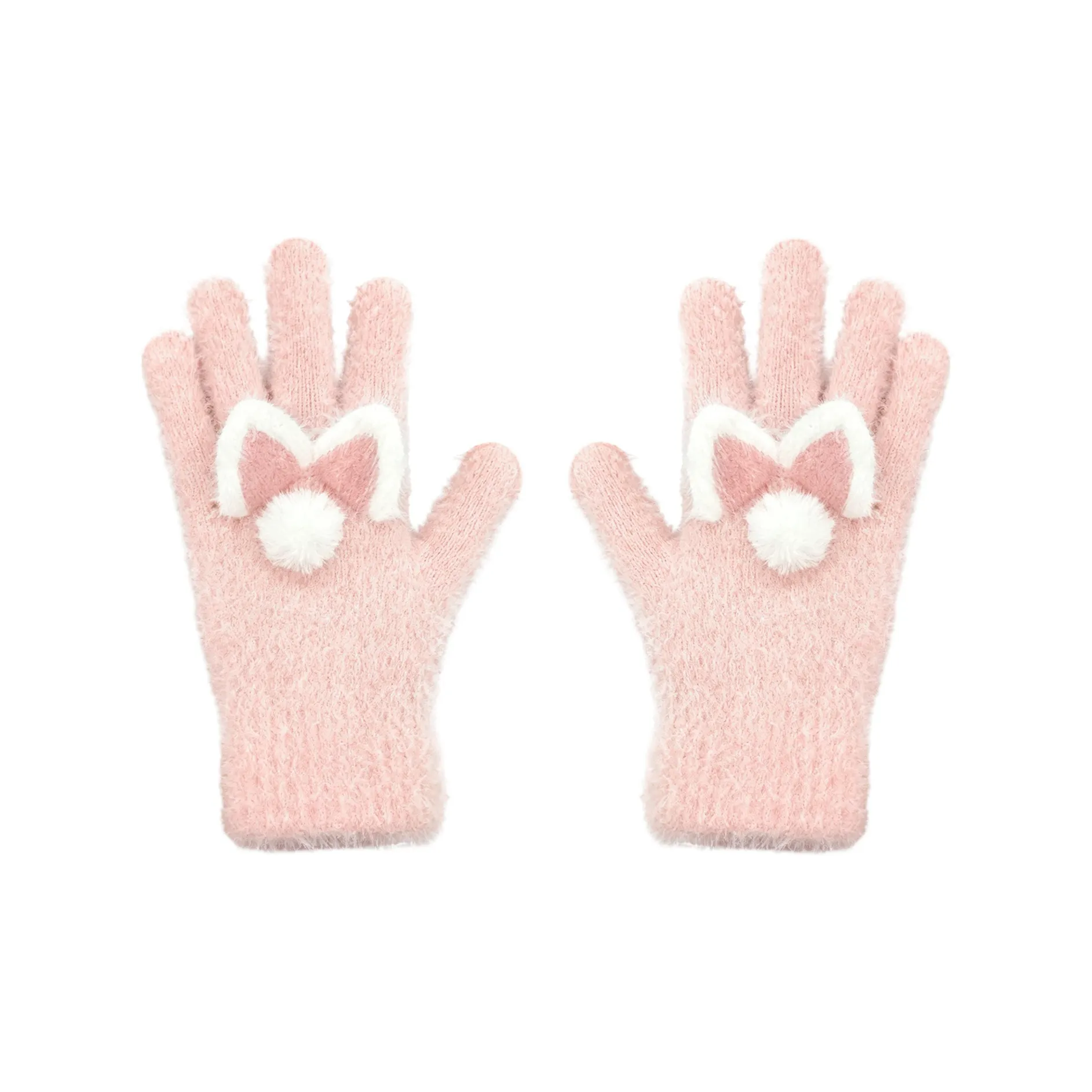 ZUOWEISHIJIA Вязаные перчатки из искусственного норкового меха женские