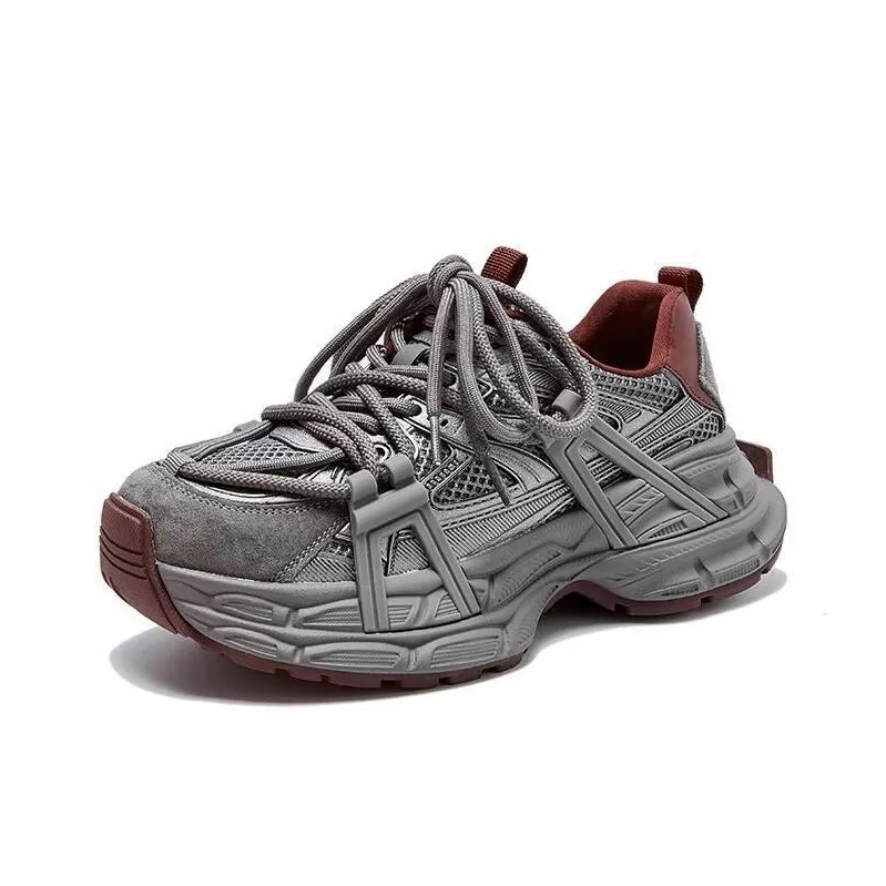 TAFN Низкий топ массивные кроссовки женские красные