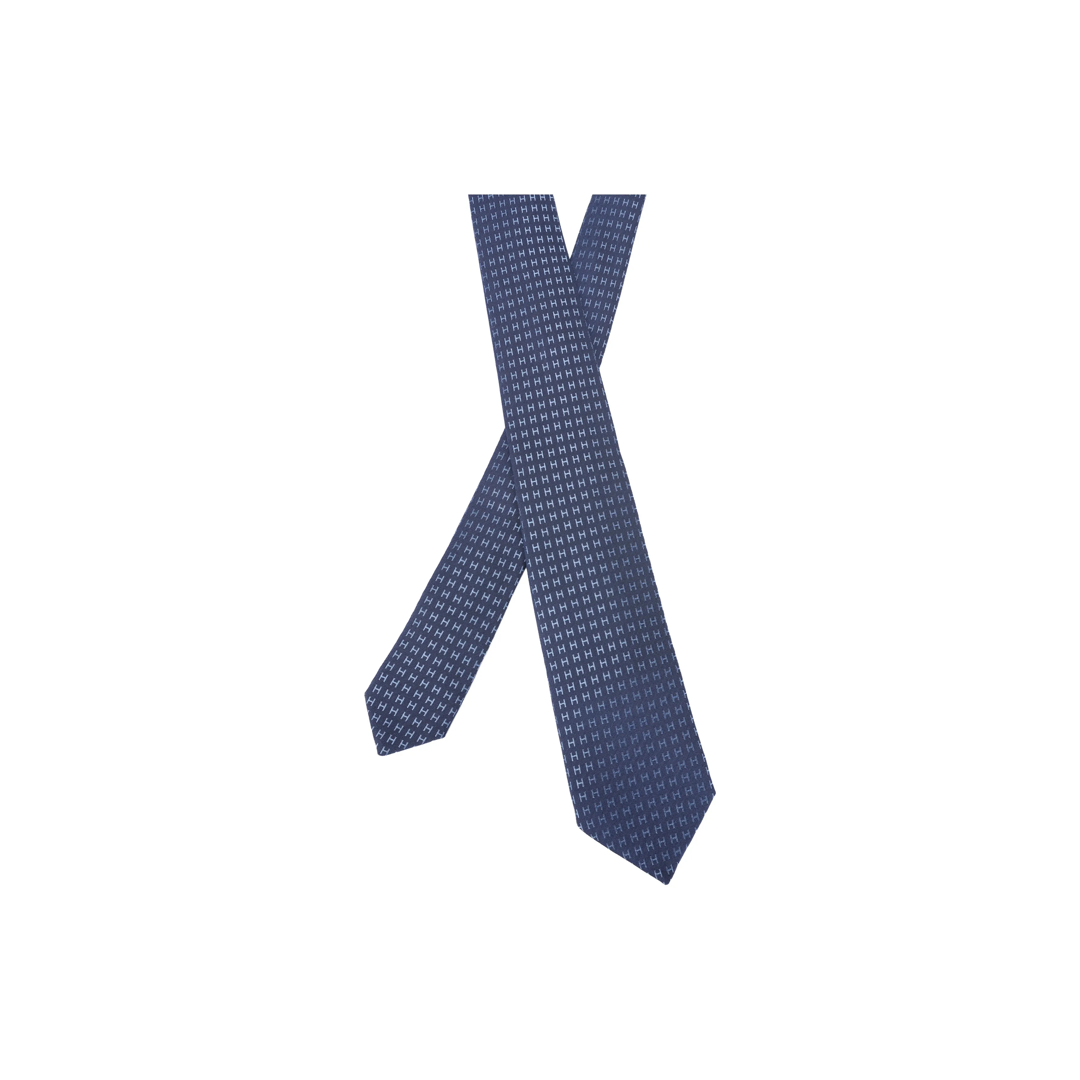 HERMES Шелк Шелк Mulberry Галстуки Унисекс Синий