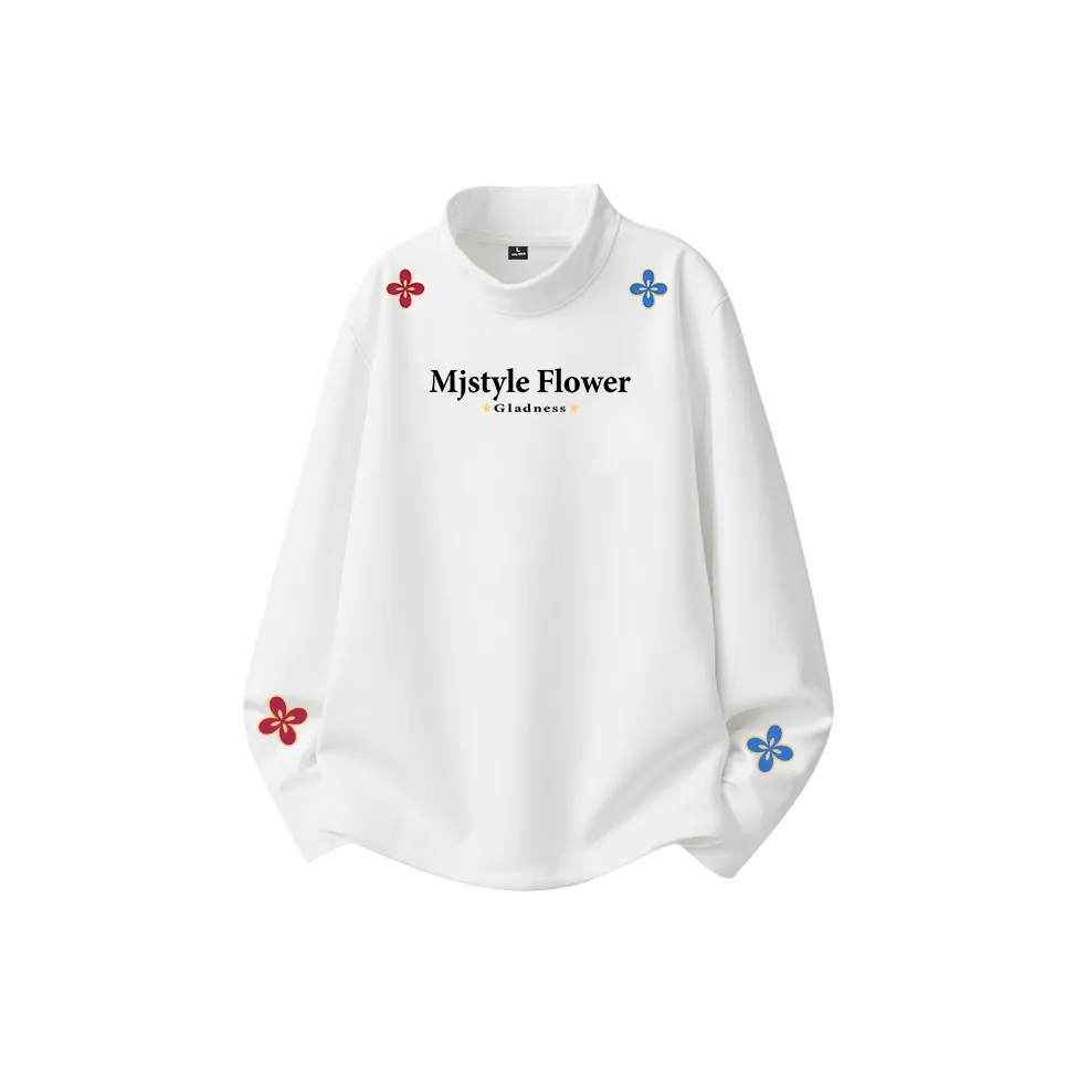 MJ STYLE Длинный рукав Т-рубашка Унисекс