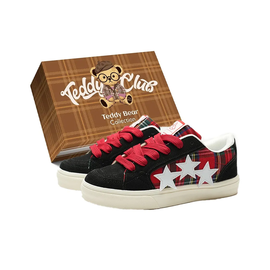 Коллекция Teddy Bear устойчивая к истиранию легкая и дышащая низкие кеды для скейтбординга унисекс