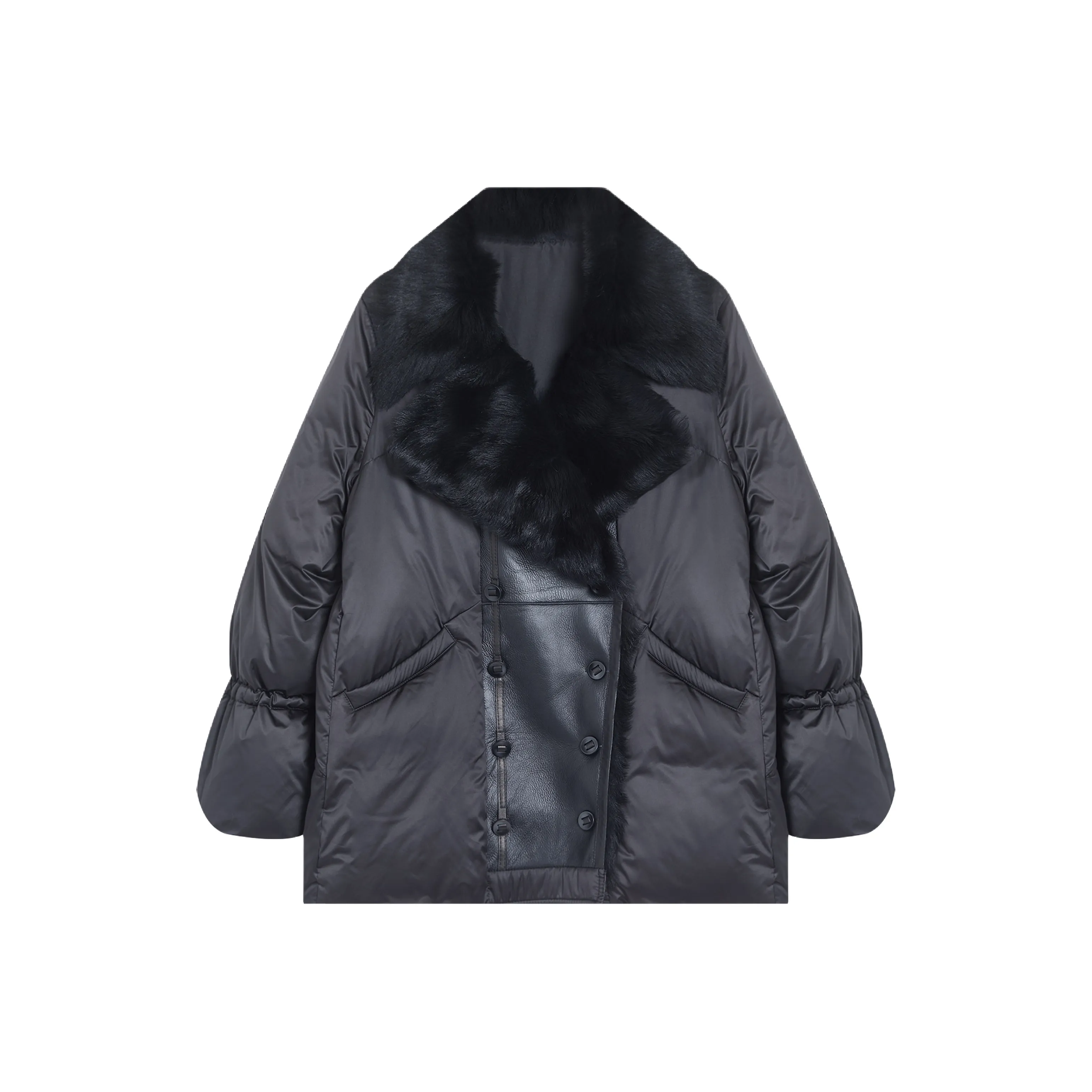 GZQJ Черное Женское Пальто