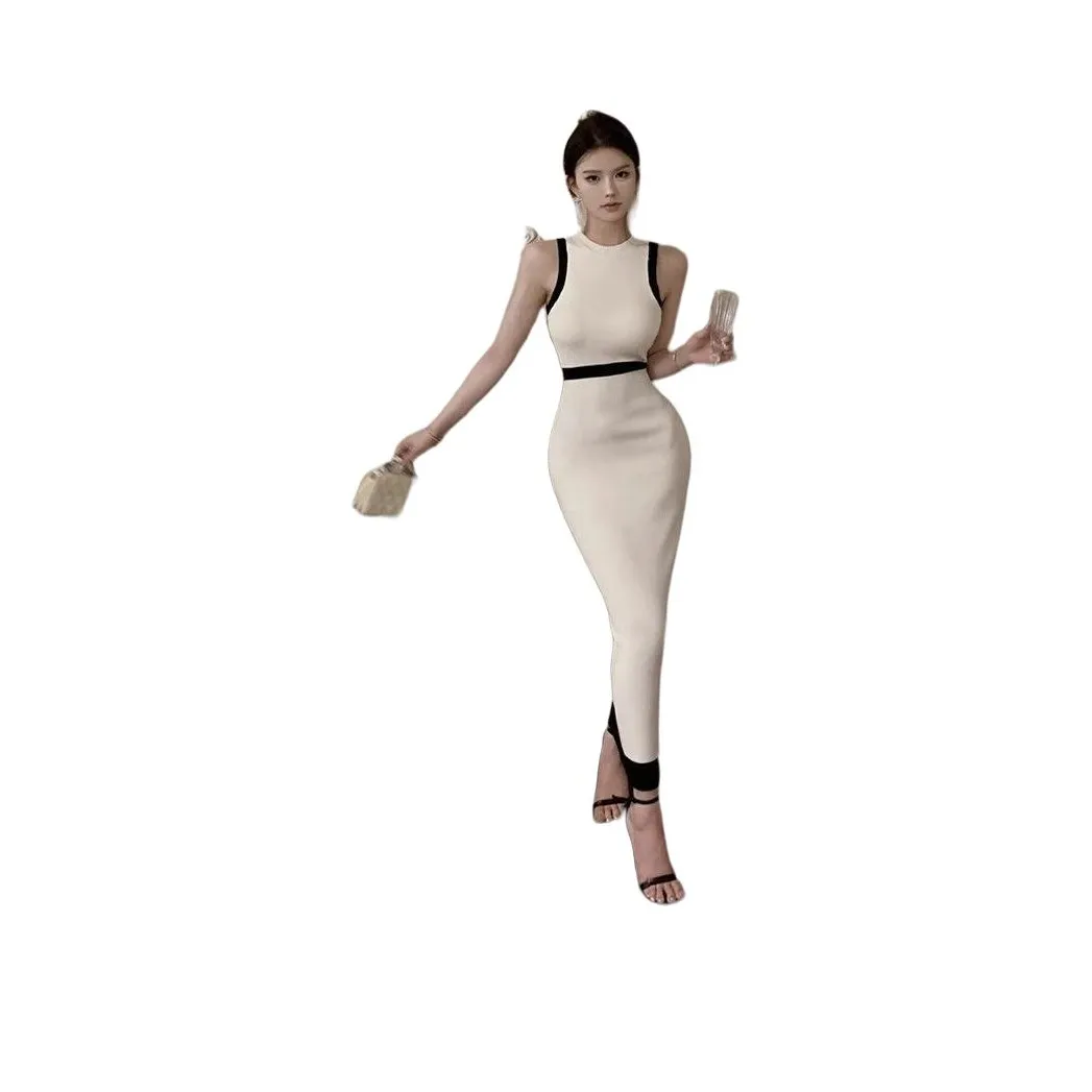 OURUOKE Длинное платье с длинными рукавами женское