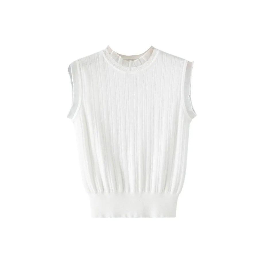 Late White Вязаный жилет Женские