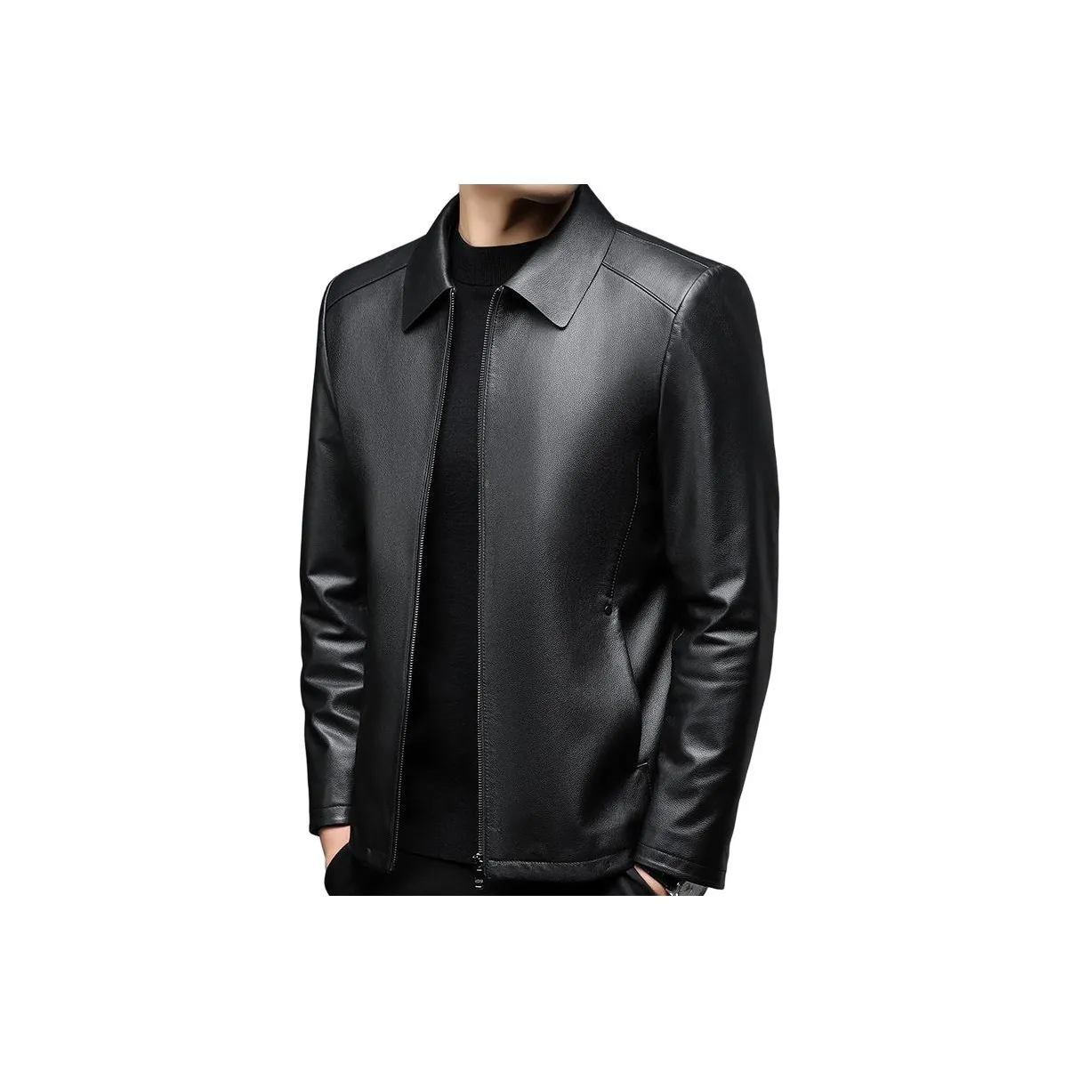 27DESHENGHUO Кожаная куртка мужская