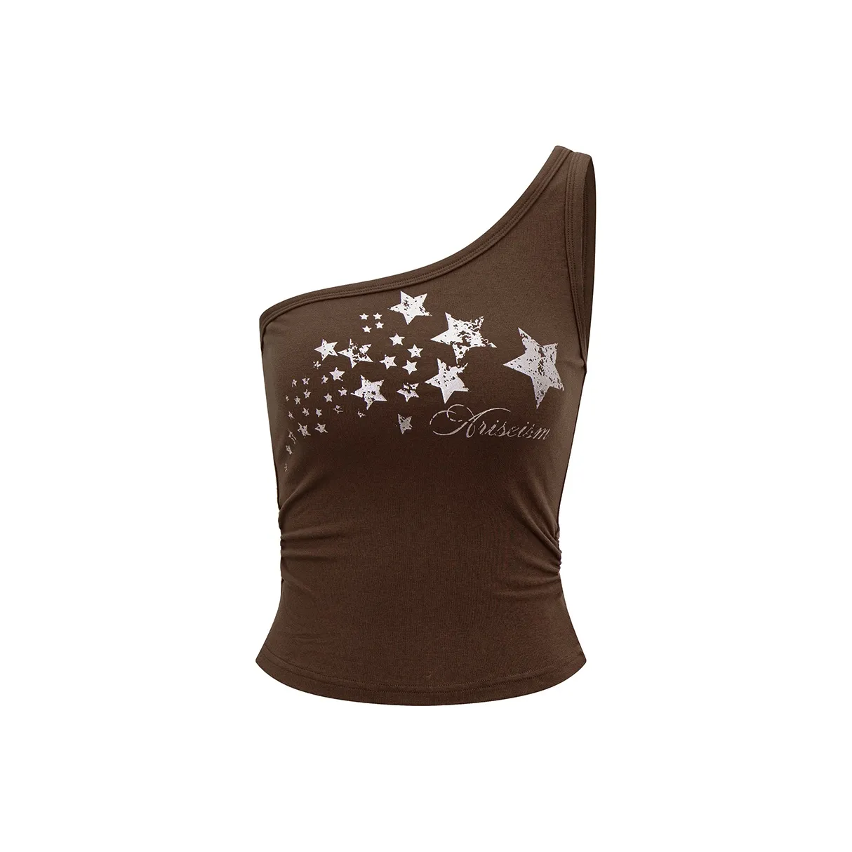 Ariseism Горячая девушка Одно плечо Майка Женские Лето Верхняя одежда Облегающий крой Топ Женские