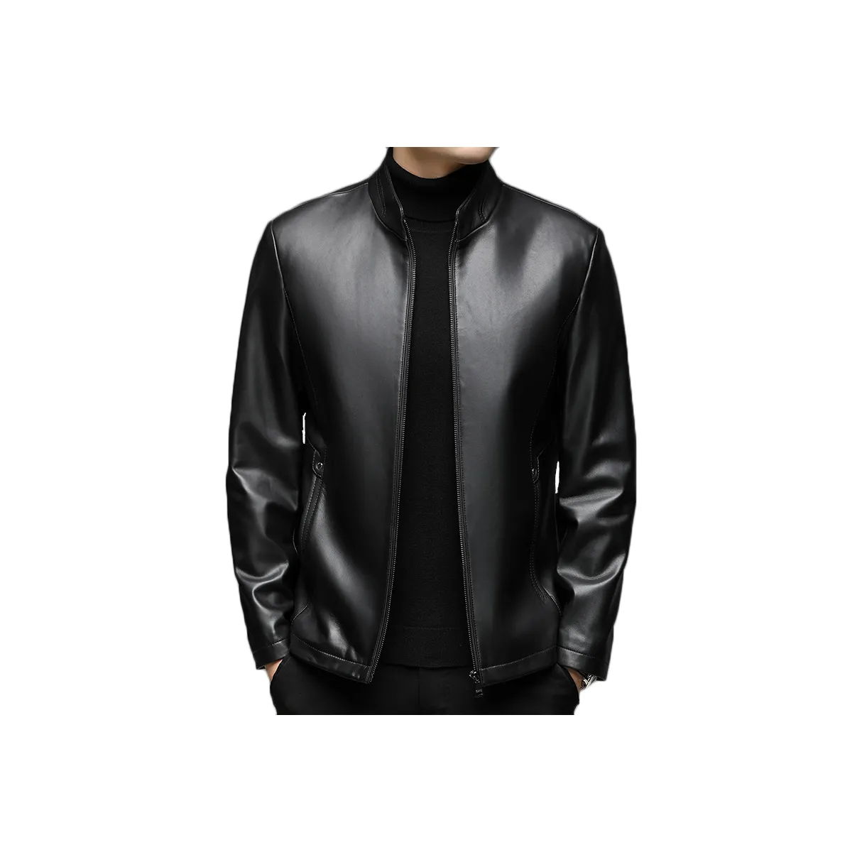 27DESHENGHUO Кожаная куртка мужская