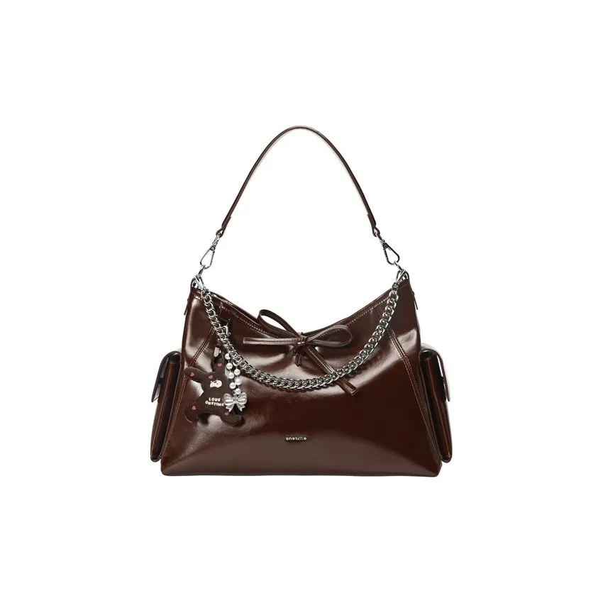 ONE TIME Сумка через плечо из синтетической кожи стандартная женская цвет какао-коричневый