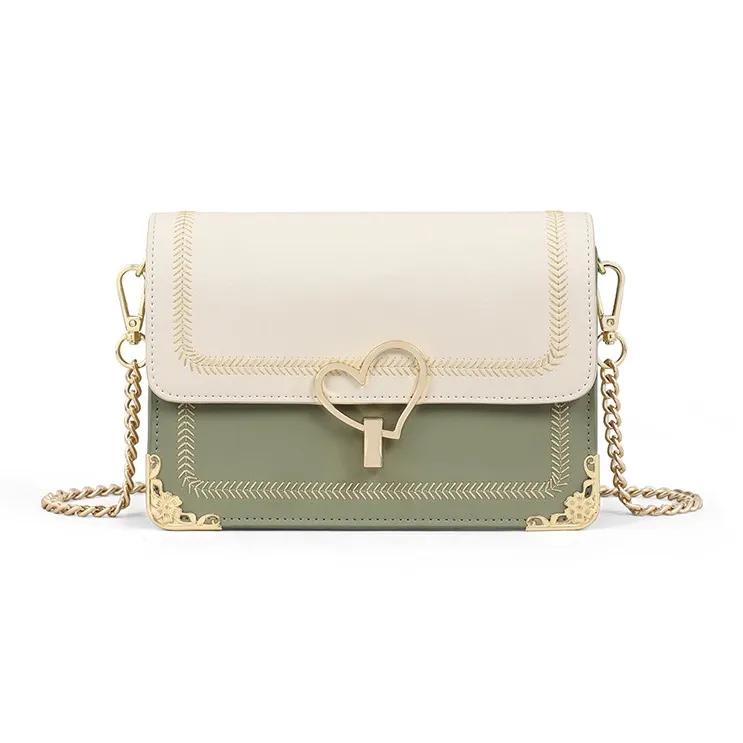 Younger Song Сумка через плечо из коровьей кожи Женская Matcha Green