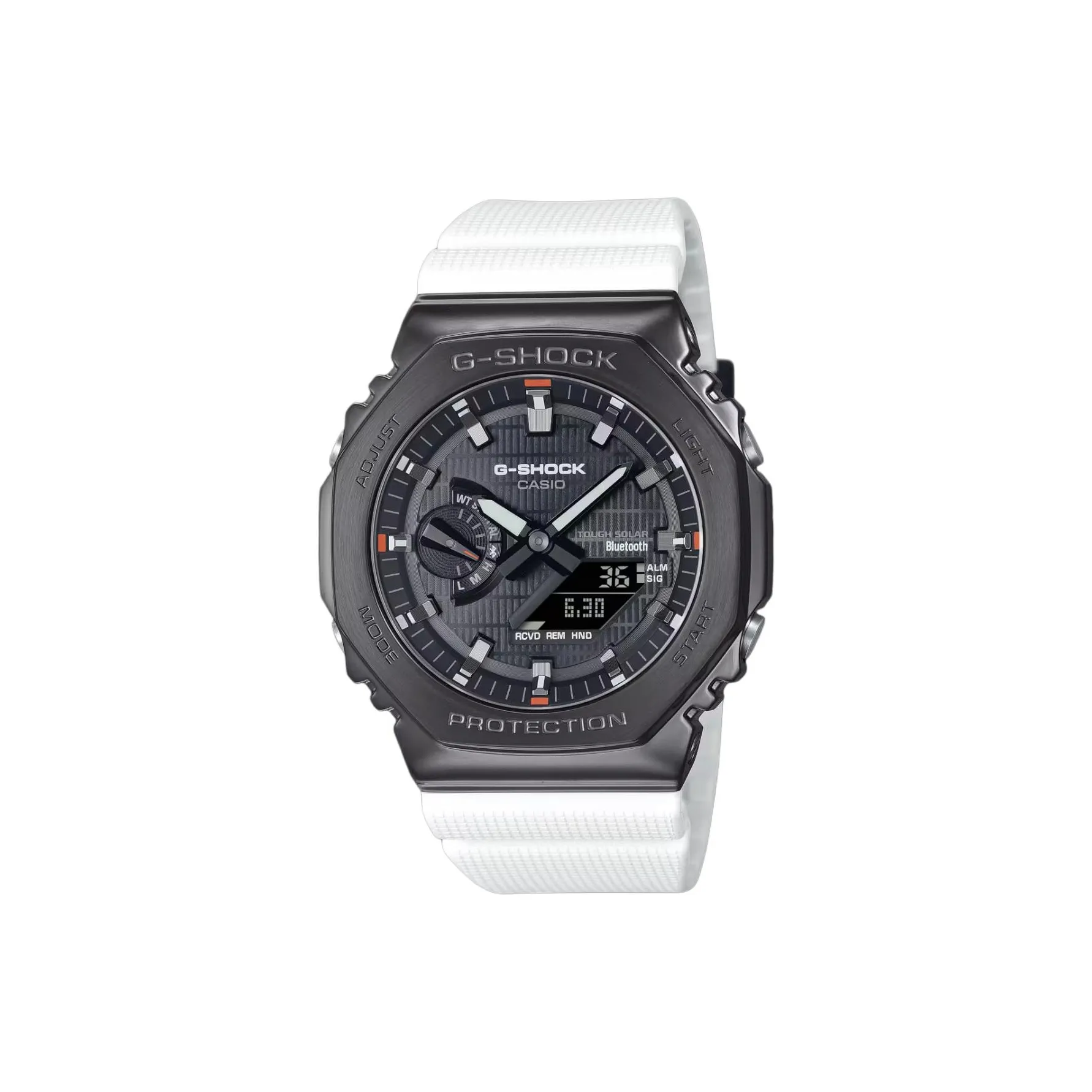 CASIO 2100 Series Солнечный Кварцевый Механизм Резиновый Ремешок Часы Мужские Черный Циферблат