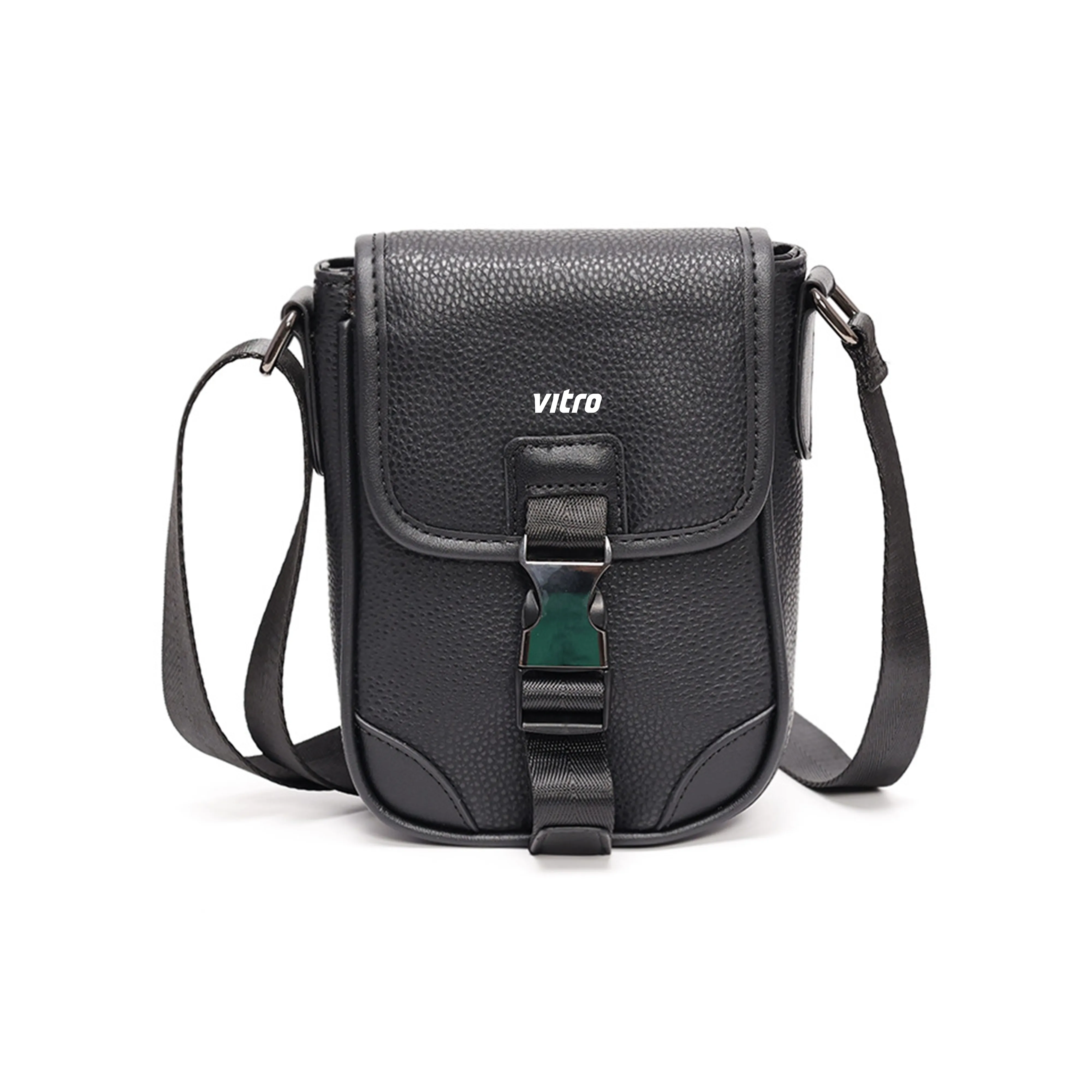 VITRO ПУ (полиуретан) Сумка через плечо Стандартная Унисекс Черный N Клетка Черный