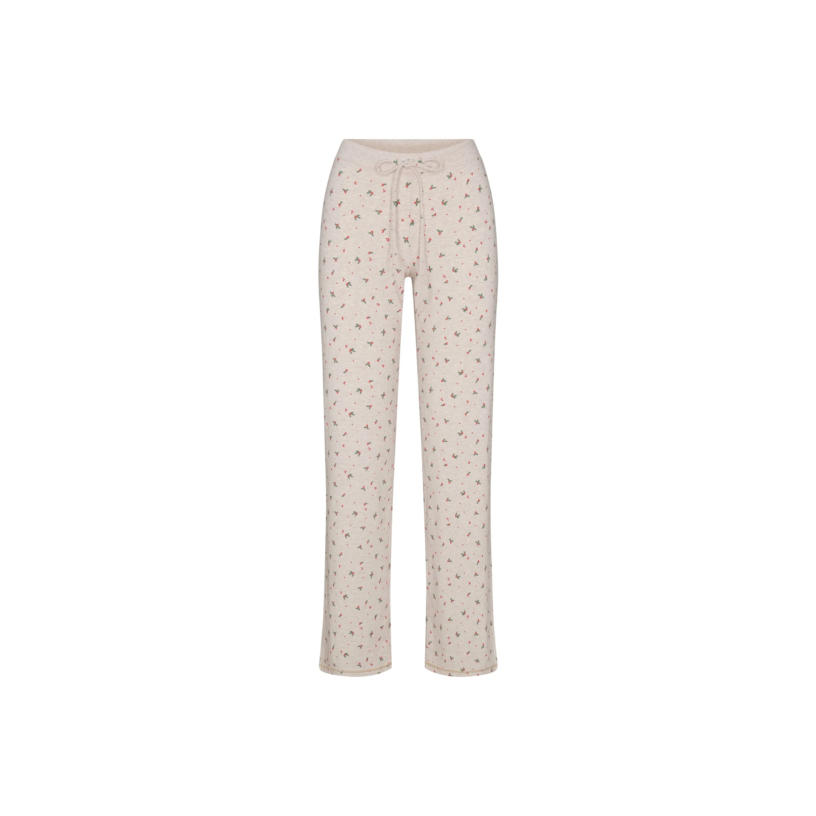 SKIMS Праздника Fw25 Хлопок Джерси Прямой крой Брюки Повседневные Брюки Женские