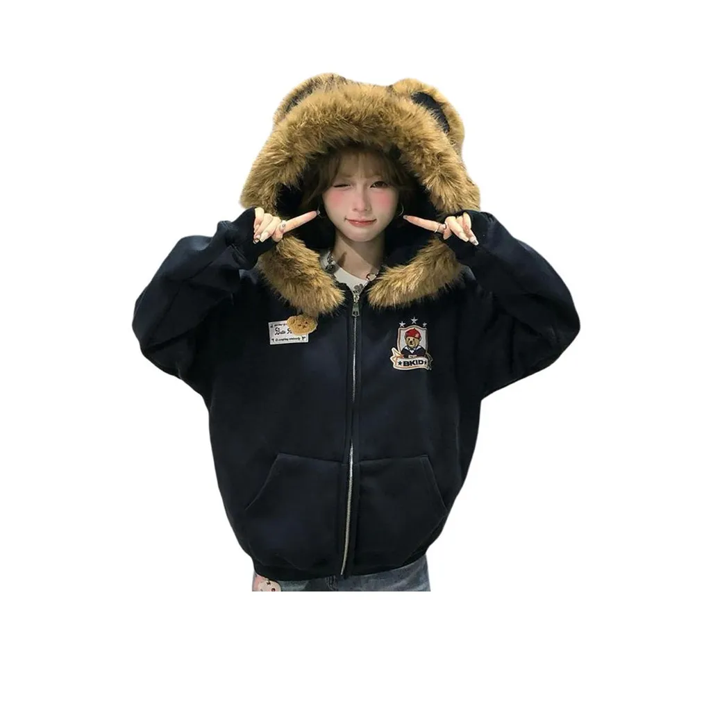 REMOULD Темно-синий с флисовой подкладкой женские свитшоты