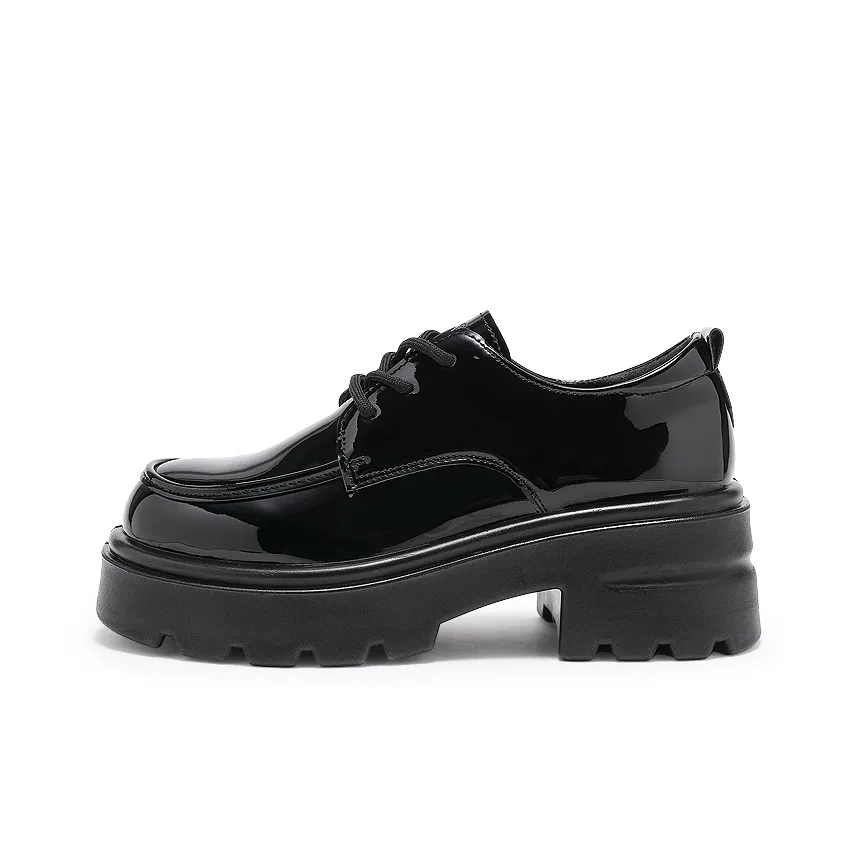 HUANQIU Кожаная обувь Женская обувь 5 см Женская Черная