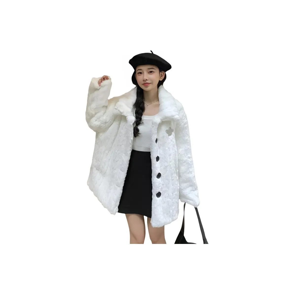 CHARM GLOW Белый Женские Меховые изделия