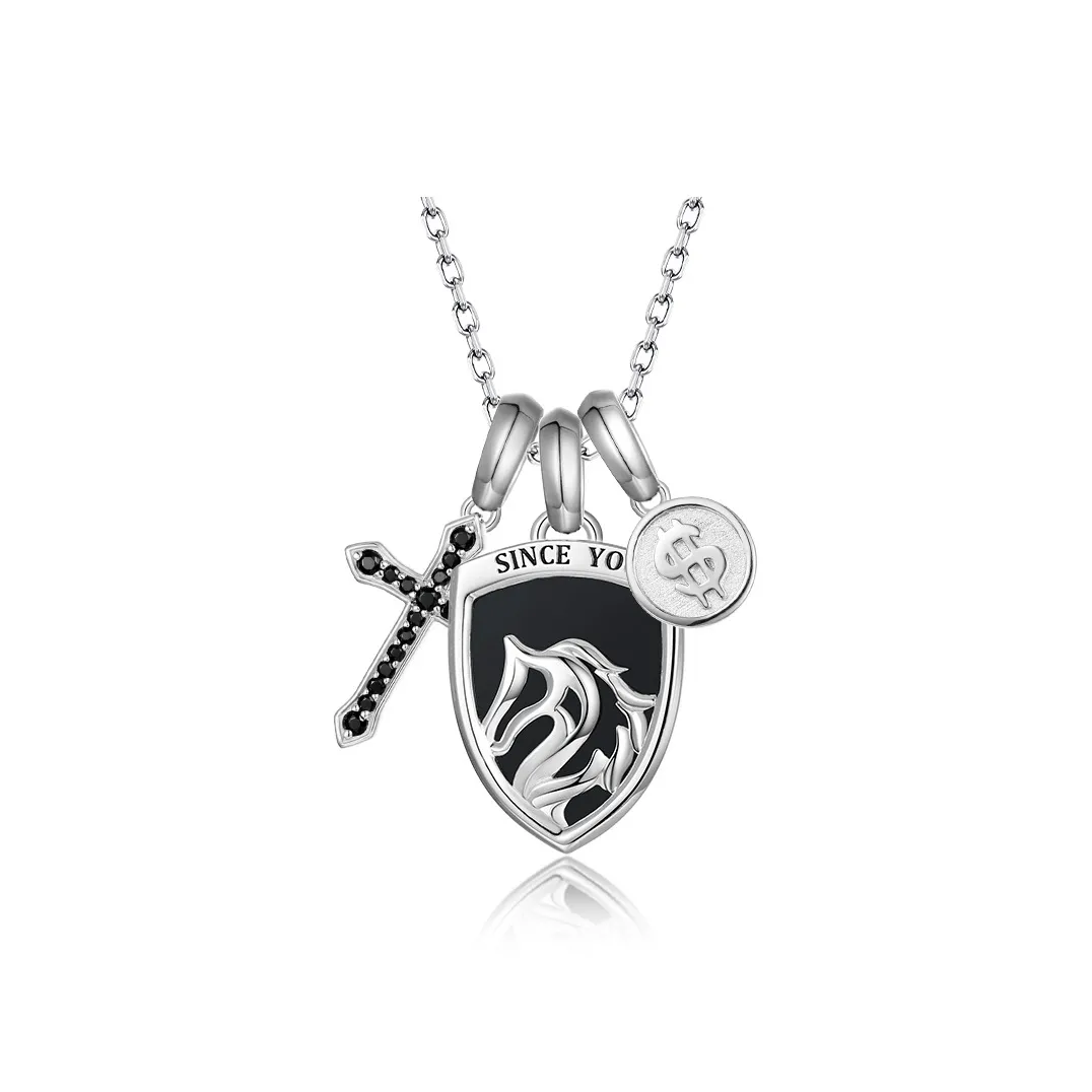 SINCE YOU Черный агат Черный Спессартин Ожерелья Унисекс