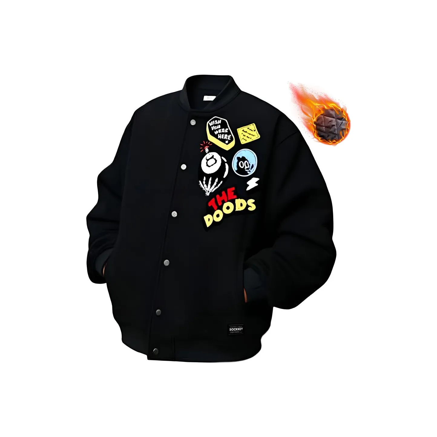 SOCKKEY Черный [утепленный] унисекс пуховики