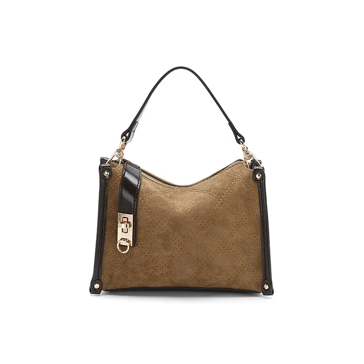 BETTINA VIVIAN Замша с ПУ (полиуретан) Сумка через плечо Стандартная Женская Коричневая