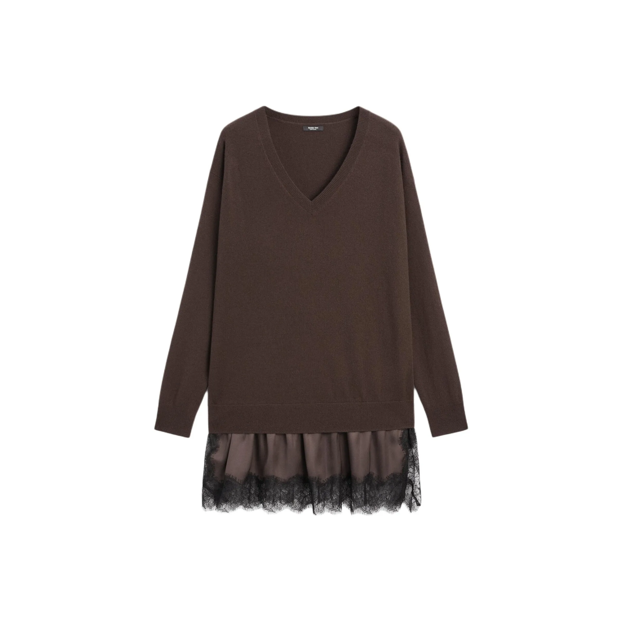 Massimo Dutti Длинное платье с длинными рукавами женское