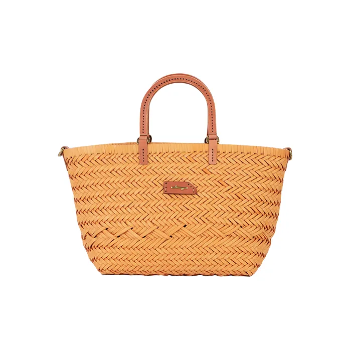 HERBAL HEAVEN Растительное дубление Коровья кожа Сумка Корзинка-сумка Средний Женские Абрикос