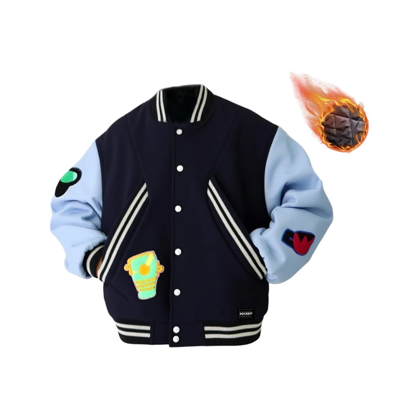 SOCKKEY Темно-синий [утепленный] унисекс пуховики