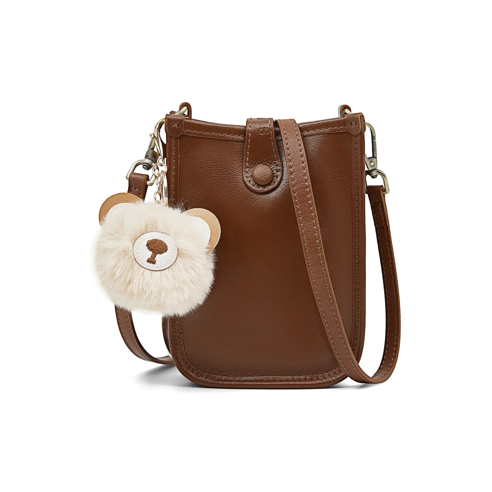 Safiya Сумка через плечо из коровьей кожи сумка на плечо обычная женская карамельно-коричневый