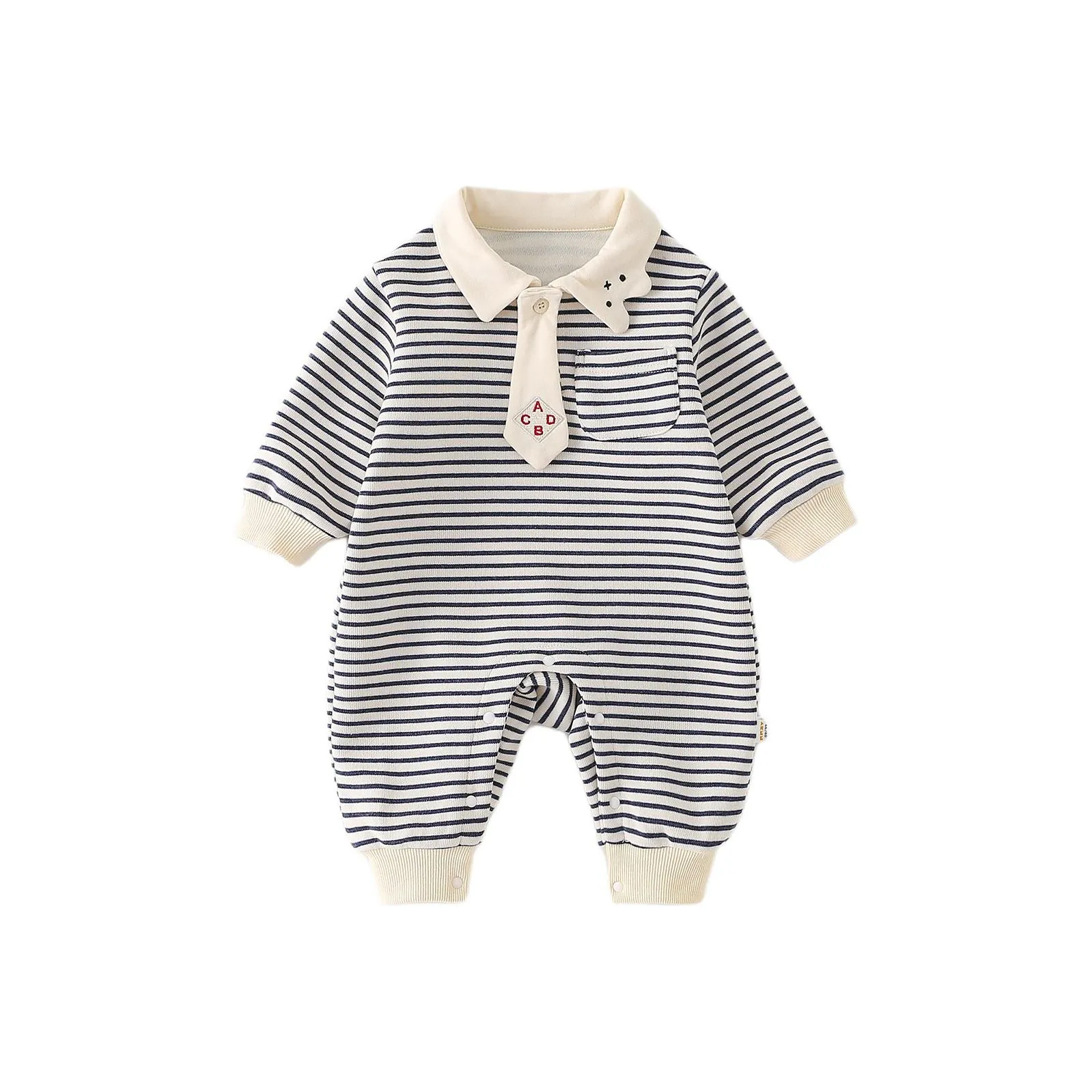 XiaoJinBu Полосы Детские Комбинезоны Ползунки