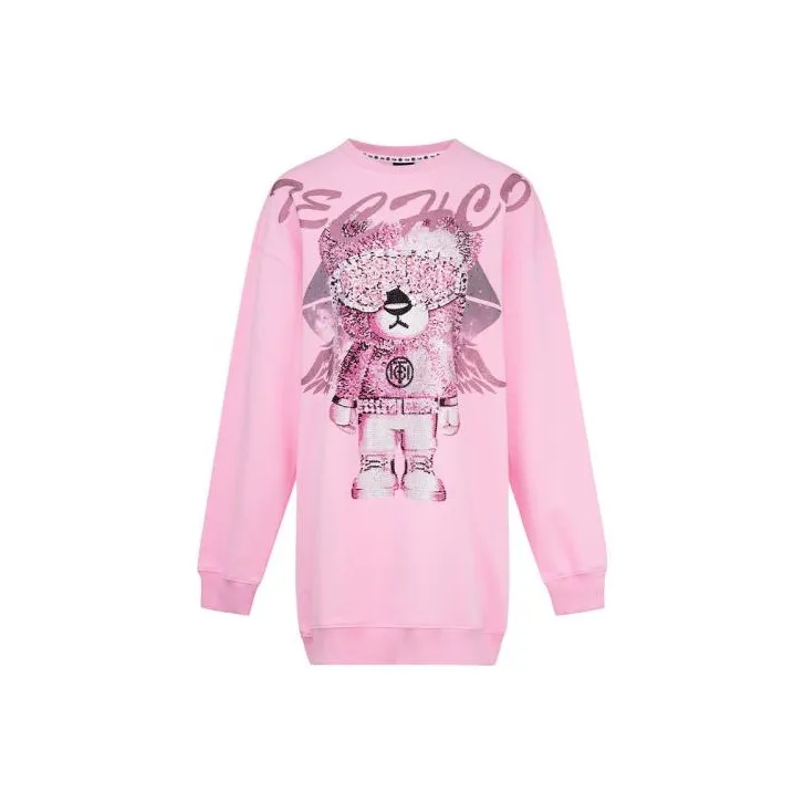 TCH Розовый Женские Длинные Платья с Длинными Рукавами