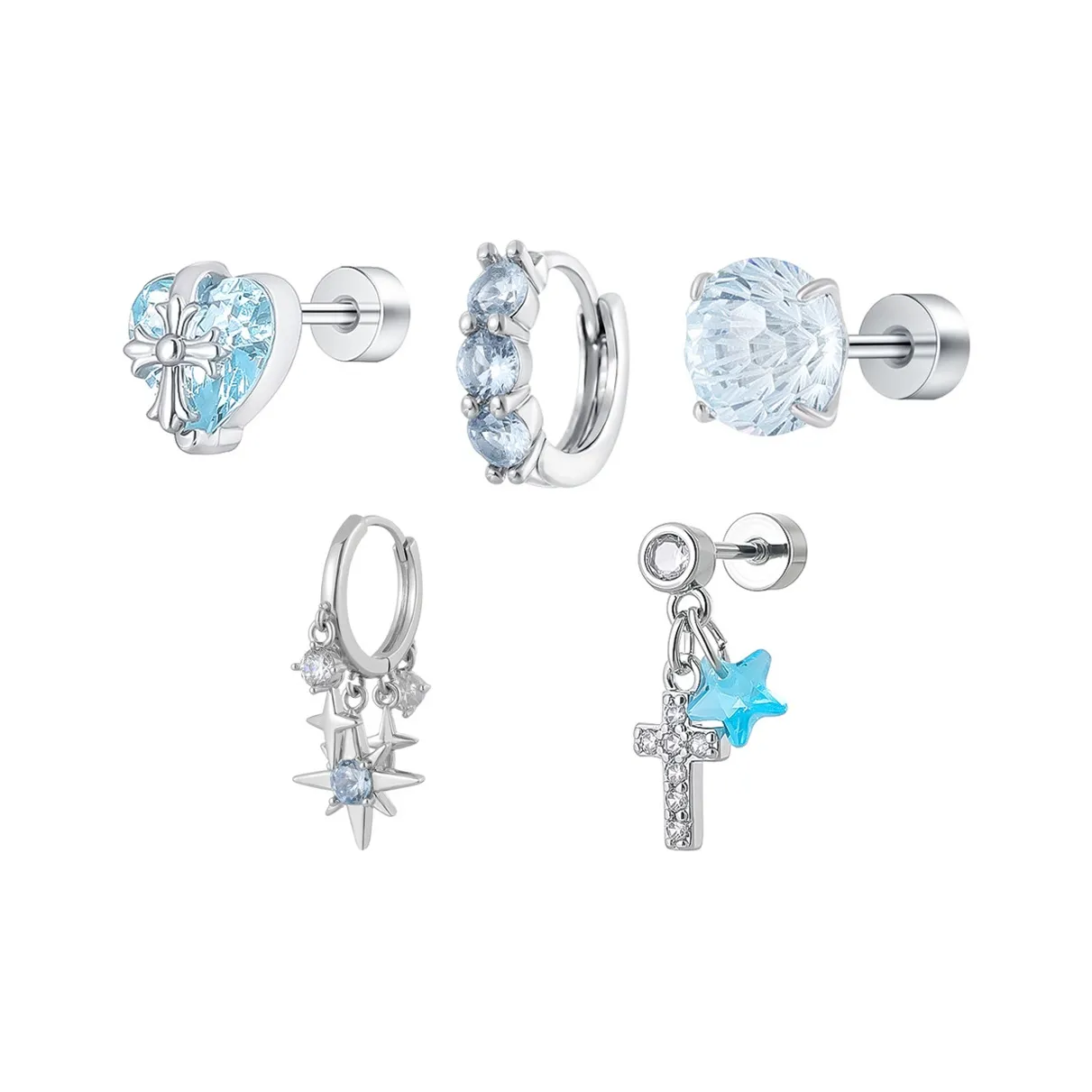 JianKai Серьги из титанового стального сплава Унисекс