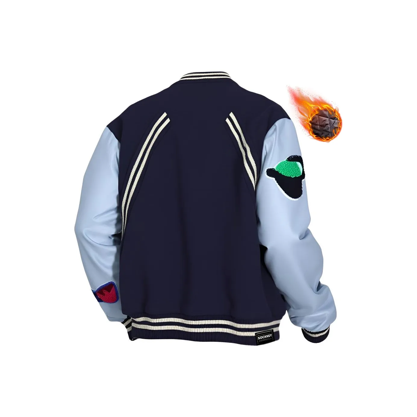 SOCKKEY Темно-синий [утепленный] унисекс пуховики