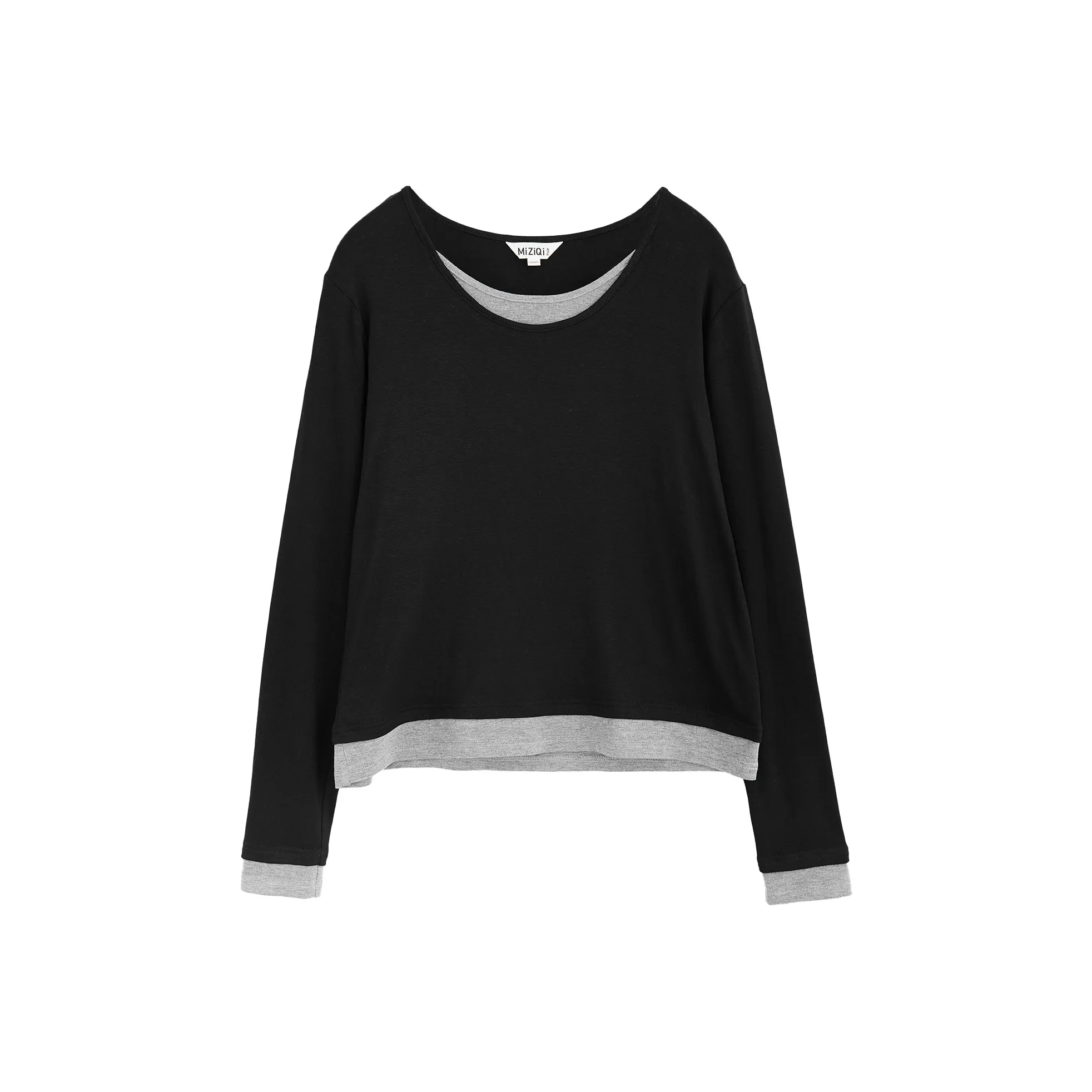 MIZIQI Длинный рукав Т-рубашка Женская