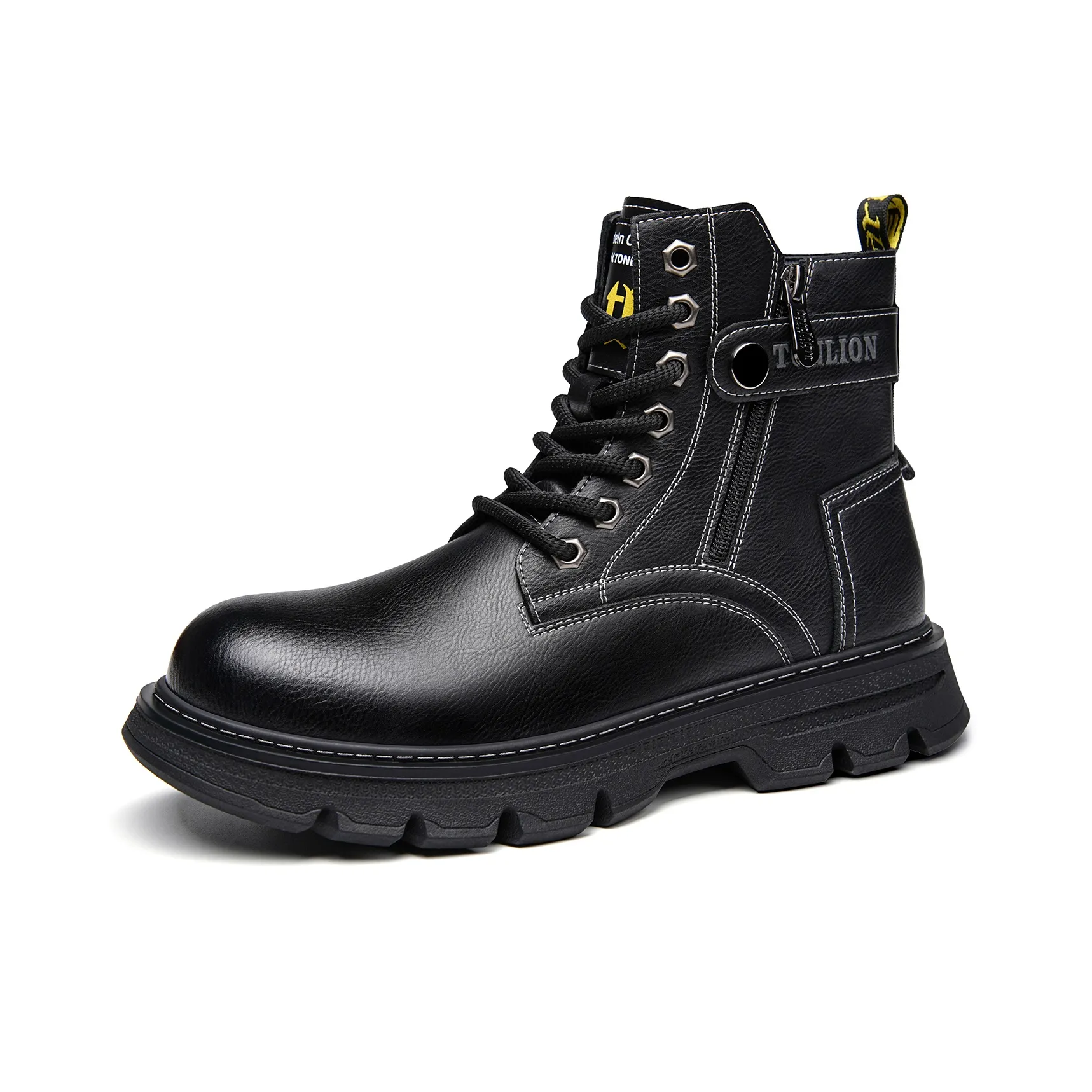 Tonlion Зимний с флисовой подкладкой термический винтажный стиль ботинки Martin платформа 3,5 см кожа мужские