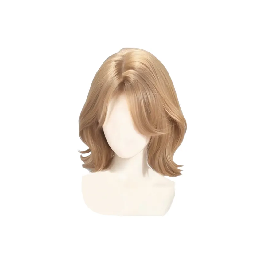 Time Shadow Кремовый Песочно-золотой Женский Короткий Волосы Естественный Перука Концы Волос Внешний Завивка Волосы