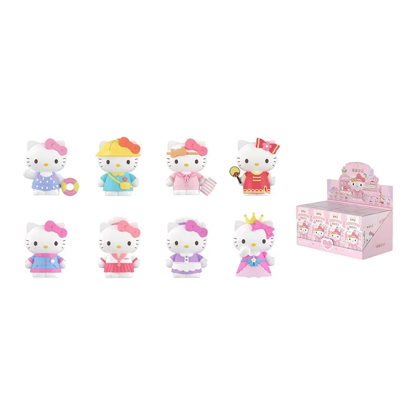 Wolf Bowang x Hello Kitty Платье Вверх Журнал Коллекция Орнамент Hello Kitty Прозрачный Коробка Слепые коробки